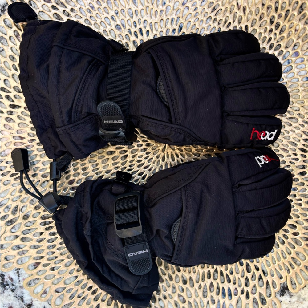 Head Outlast Black Nylon Ski Winter Gloves Youth Sz. MED.